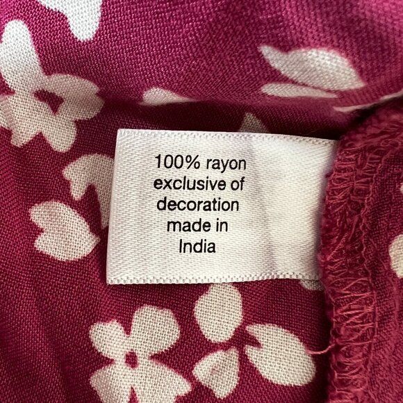 Lane Bryant Pink and White Floral Long Sleeve Lace Accent Tunic Blouse Size 20‎ - Picture 8 of 9